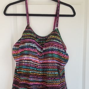 Trimshaper swim dress with shorts